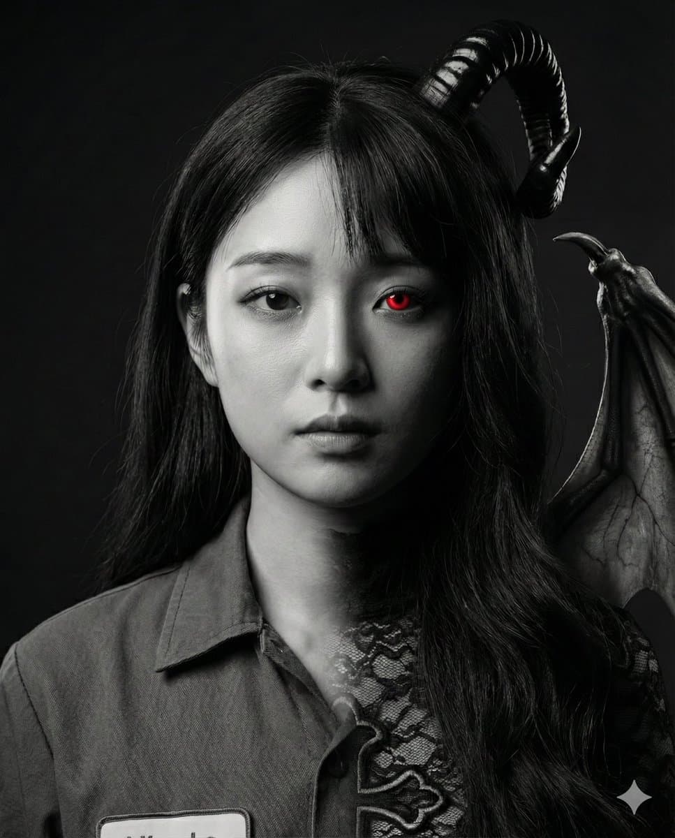 Human-Succubus Fusion Portrait Prompt — example 2