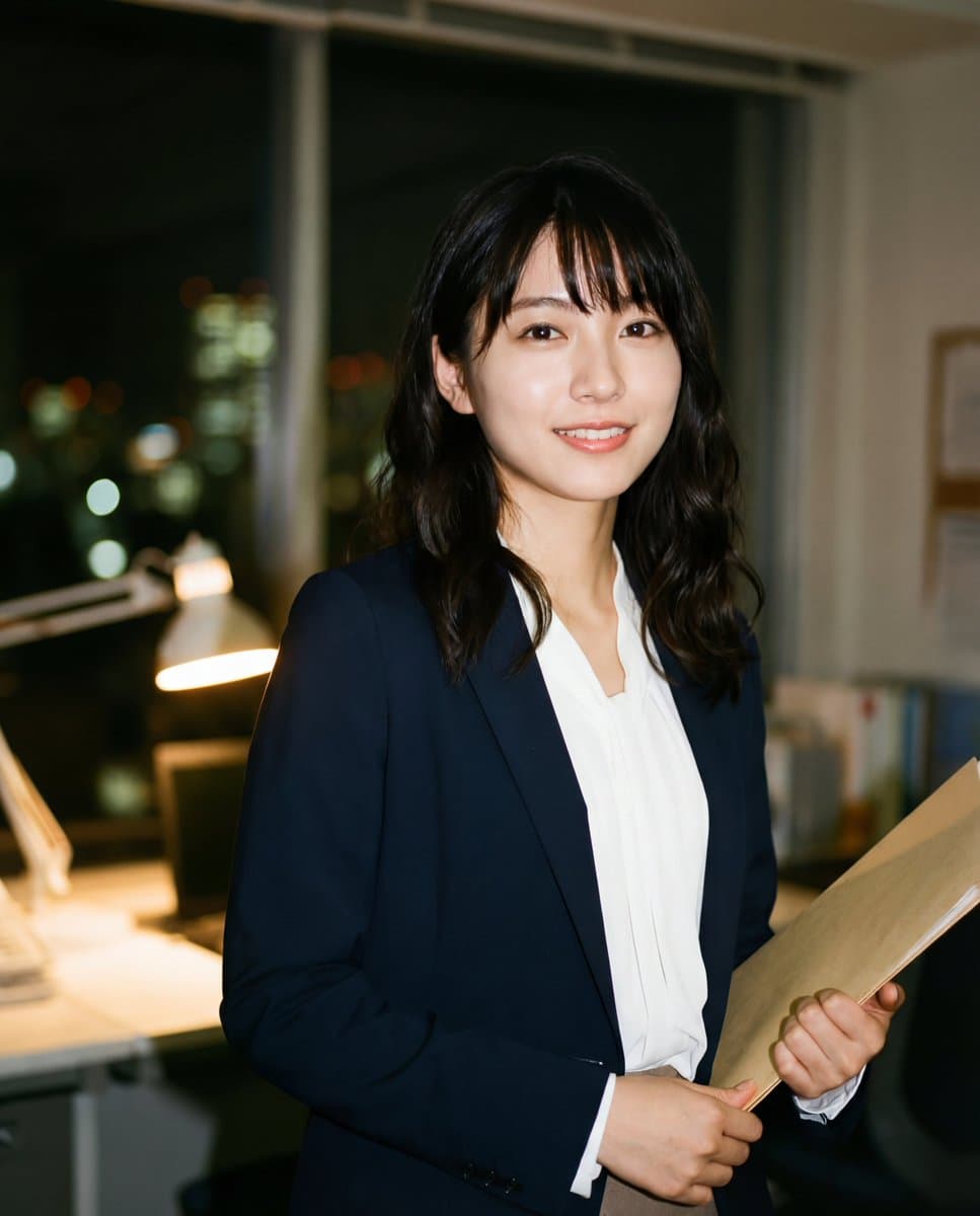 Photo-realistic Candid Portrait of a Japanese Office Lady (OL) — example 2