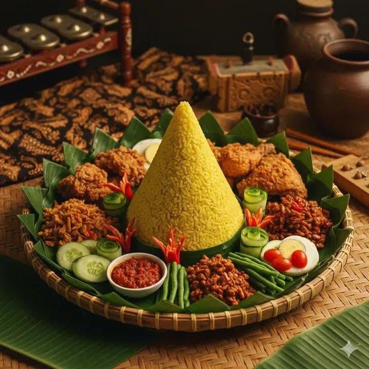 Authentic Indonesian Nasi Tumpeng Food Photography — example 1