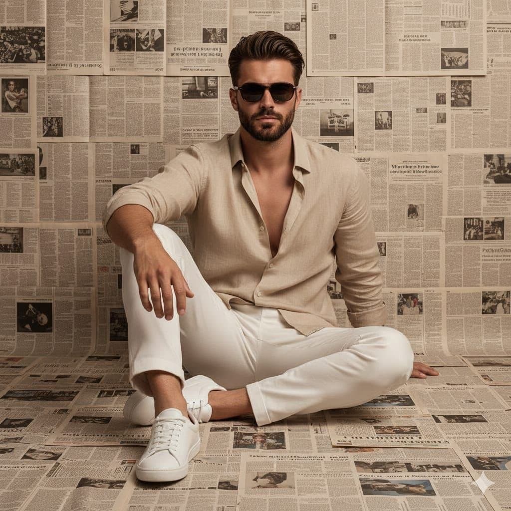 Cinematic Men's Fashion Portrait Prompt — example 2