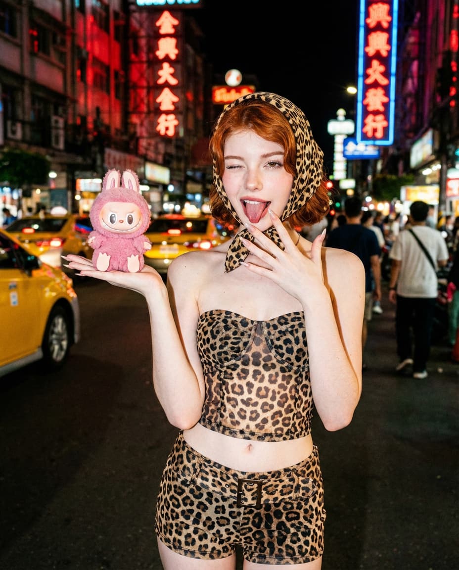 Neon City Nightlife Fashion Editorial Prompt — example 2