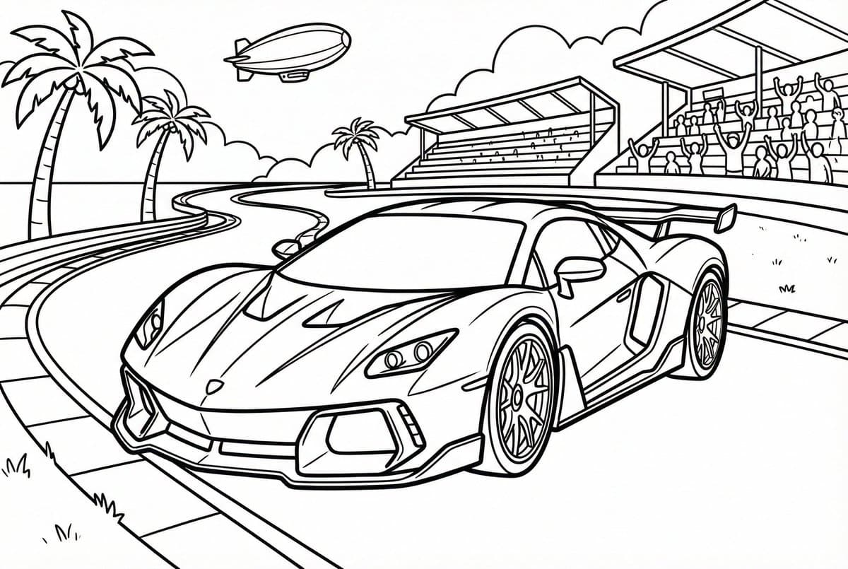 Coloring book line art prompt for Nano Banana Pro — example 1