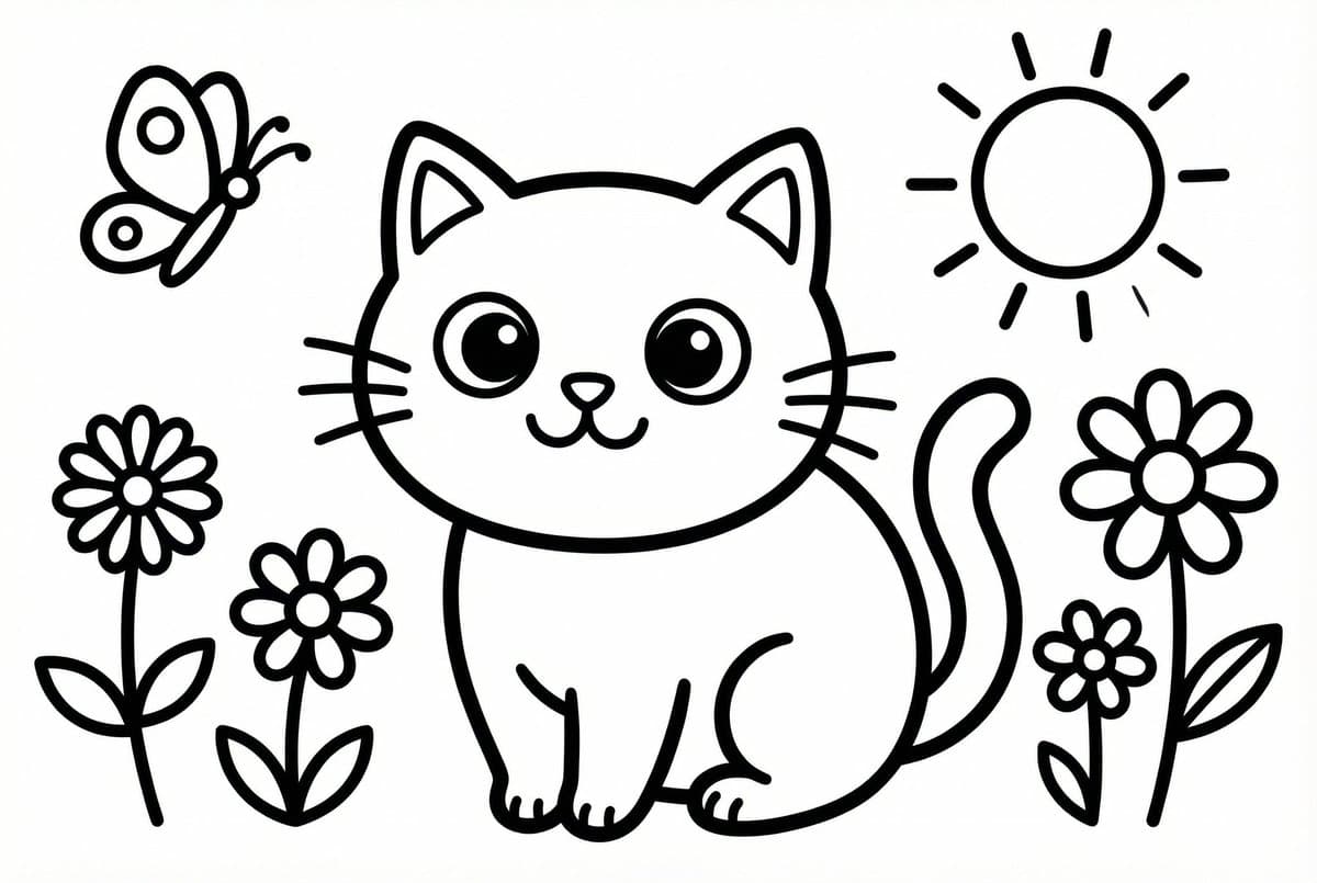 Coloring book line art prompt for Nano Banana Pro — example 2