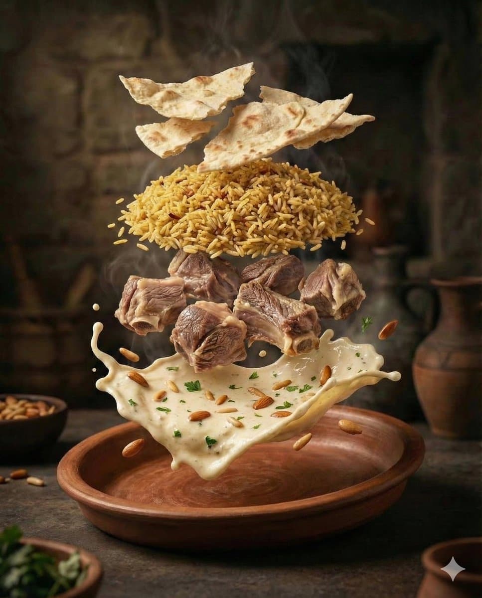 Cinematic Food Photography of Deconstructed Middle Eastern Cuisine