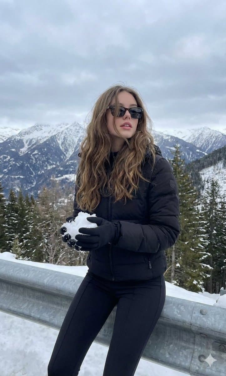 Monochromatic Winter Mountain Portrait — example 1