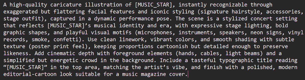 Poster-Ready Editorial Portrait of a Music Star — example 1