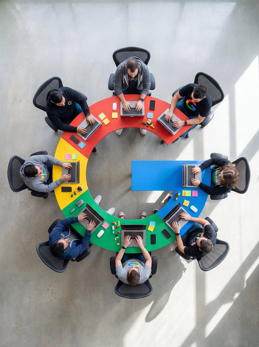Top-Down Flat Lay of Custom-Shaped Conference Table (Duplicate) — example 1