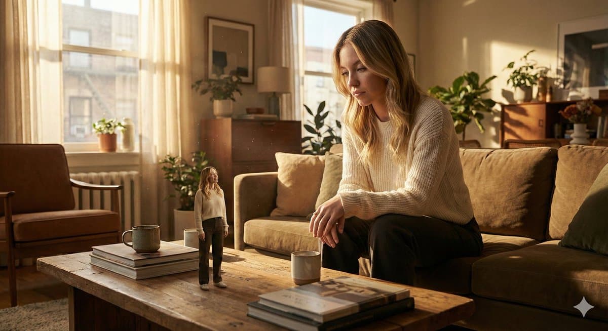 Surreal Scale Disparity Scene with Sydney Sweeney