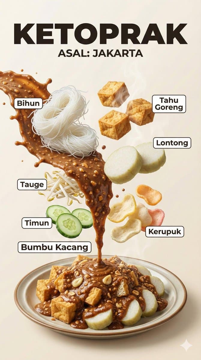 Hyper-Realistic Indonesian Food Infographic Poster — example 1