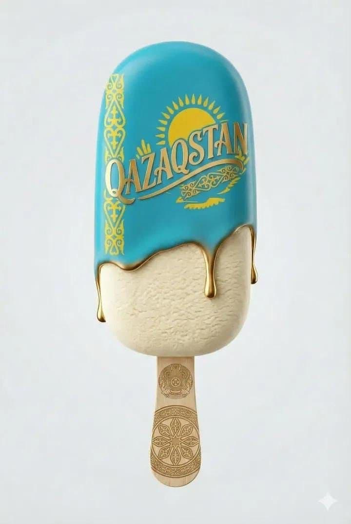 Ultra-realistic product shot of a premium ice cream bar inspired by Kazakhstan — example 1