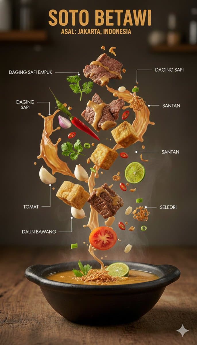 Ultra-Realistic Indonesian Culinary Infographic — example 2