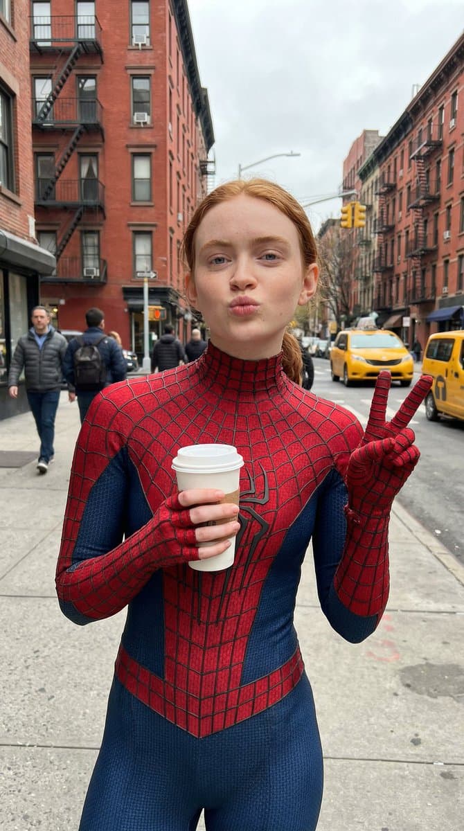 Photorealistic Candid Spider-Girl Portrait