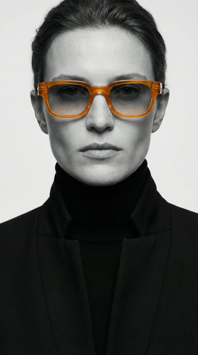 Selective Color Monochrome Studio Portrait — example 2