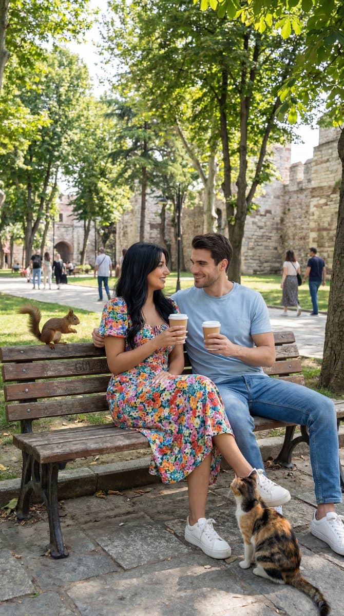 Ultra-Photoreal Candid Street Romance Prompt — example 1