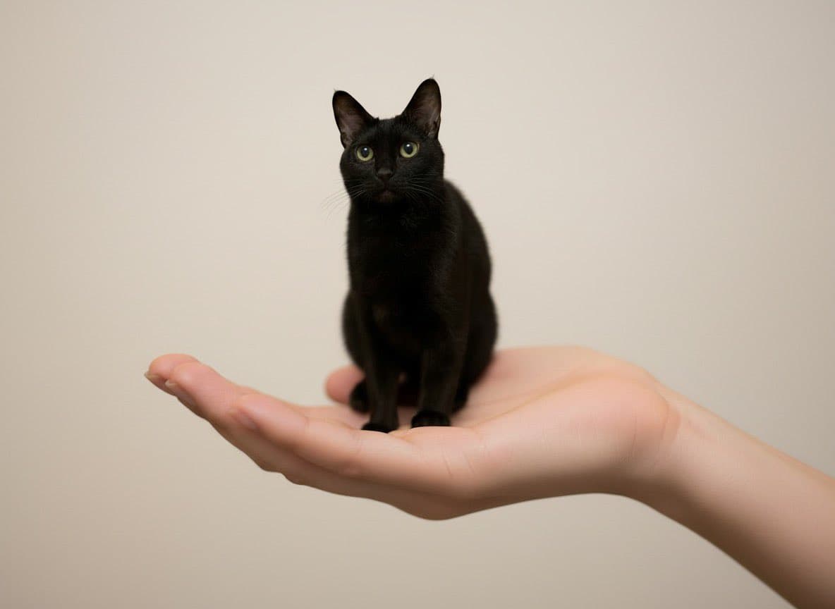 Miniature Pet on Palm Prompt for Image Generation — example 1
