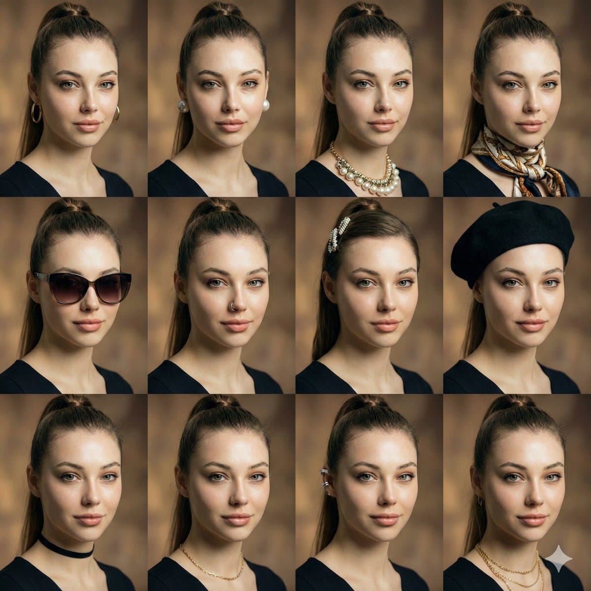 Consistent Facial Symmetry Photo Collage for Accessories — example 1