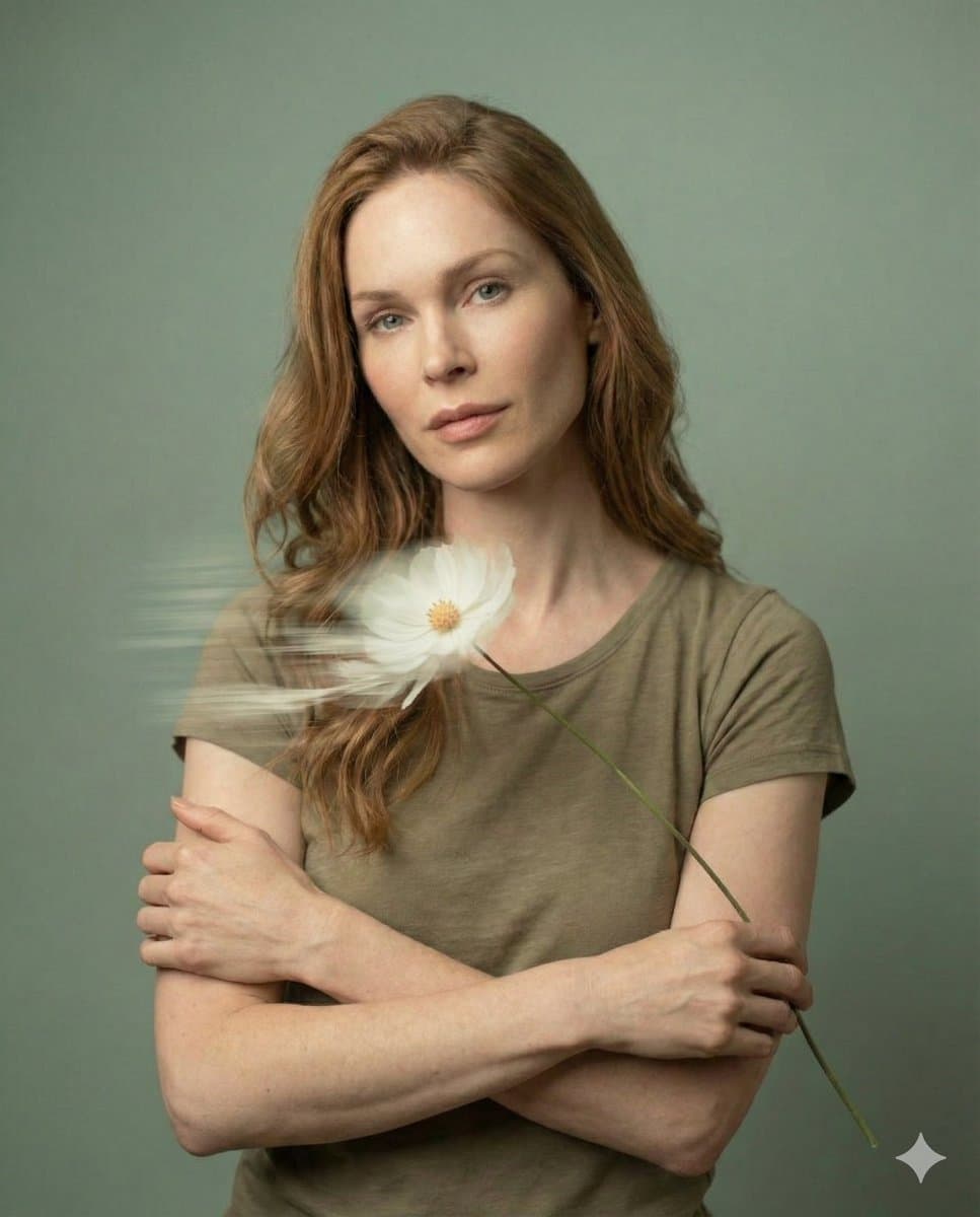 Dreamy Fine-Art Editorial Portrait with Double Exposure — example 2