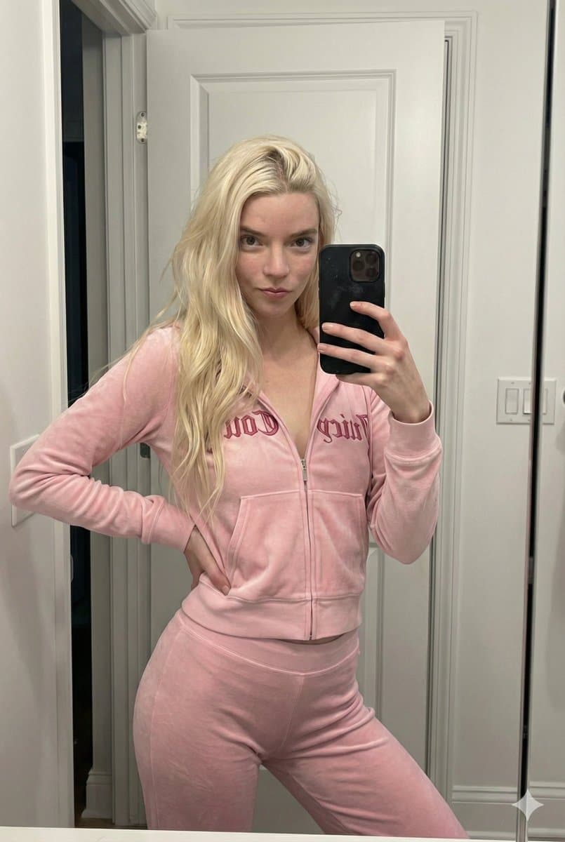 Y2K Velour Tracksuit Mirror Selfie — example 2