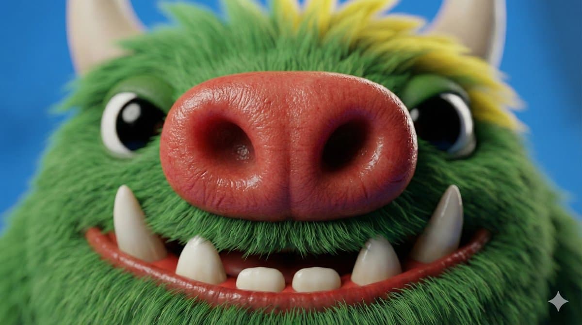 Close-up Character Nose Prompt — example 1