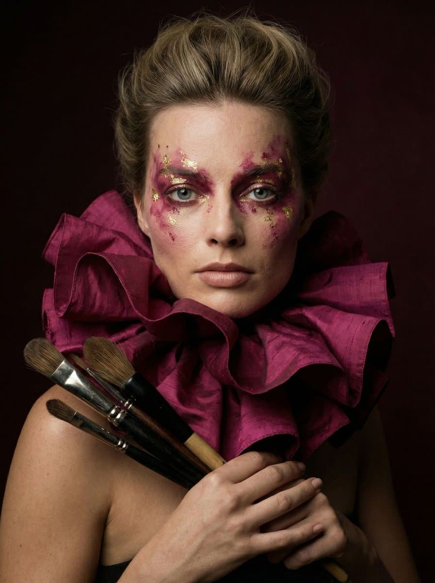 Hyper-Realistic Editorial Portrait of 'The Crimson Alchemist' — example 1