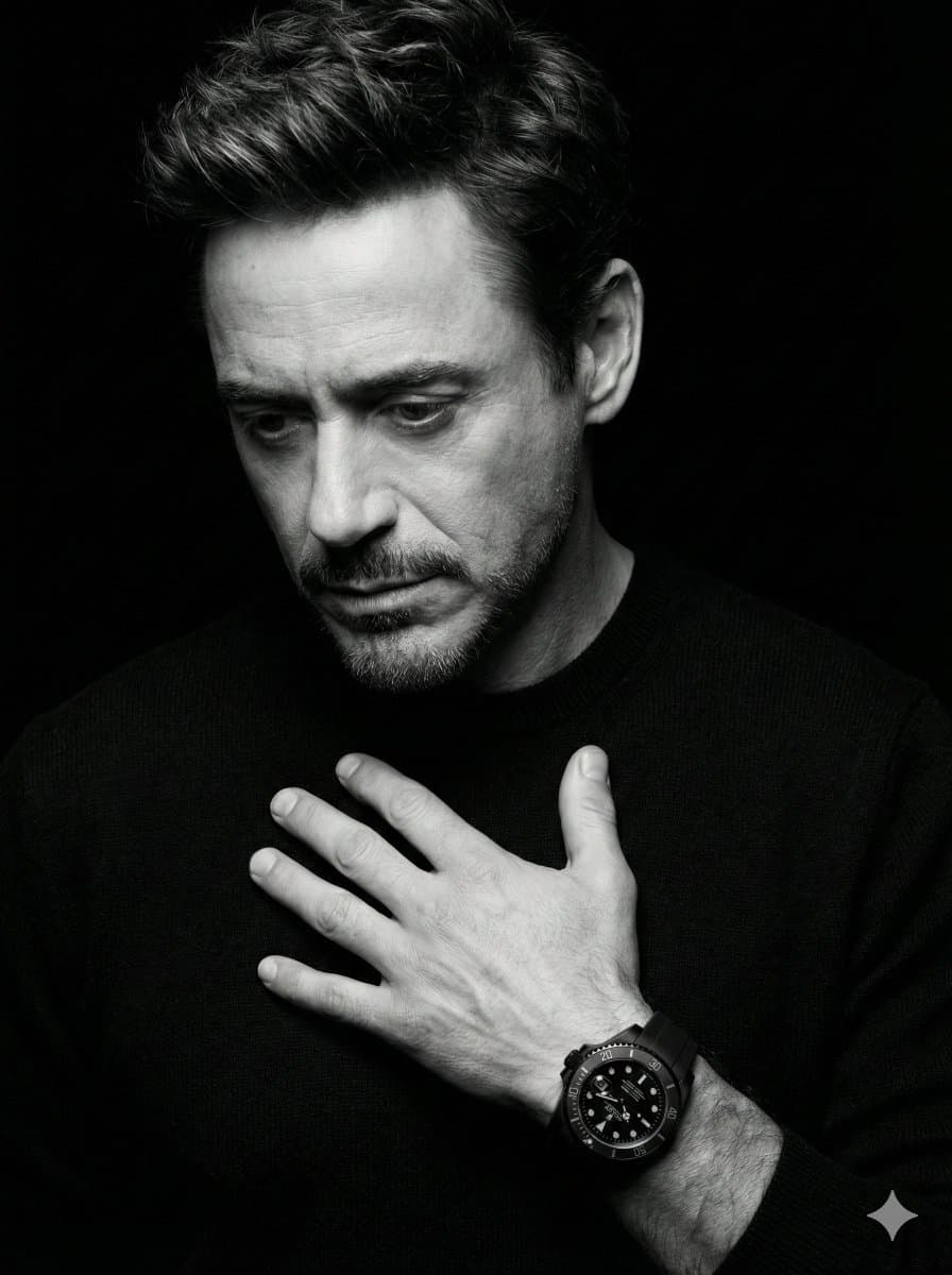 Dramatic Black & White Portrait — example 2