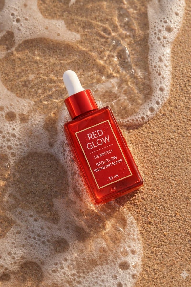 Summer Skincare Product Photography on Beach — example 3