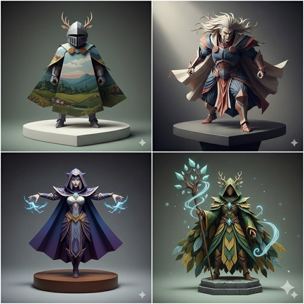 Ultra-Hyper-Detailed Origami Sculpture Prompt