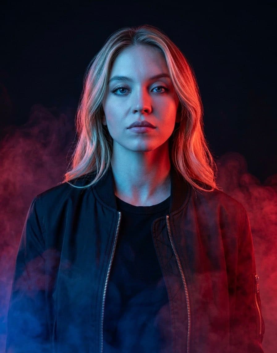Cinematic Portraits of Famous Footballers and a Woman with Split Lighting — example 3
