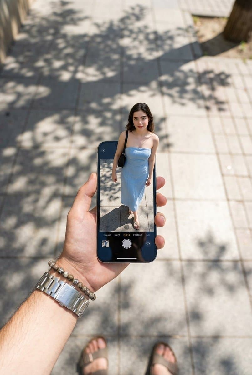 Surreal Forced Perspective Miniature Woman