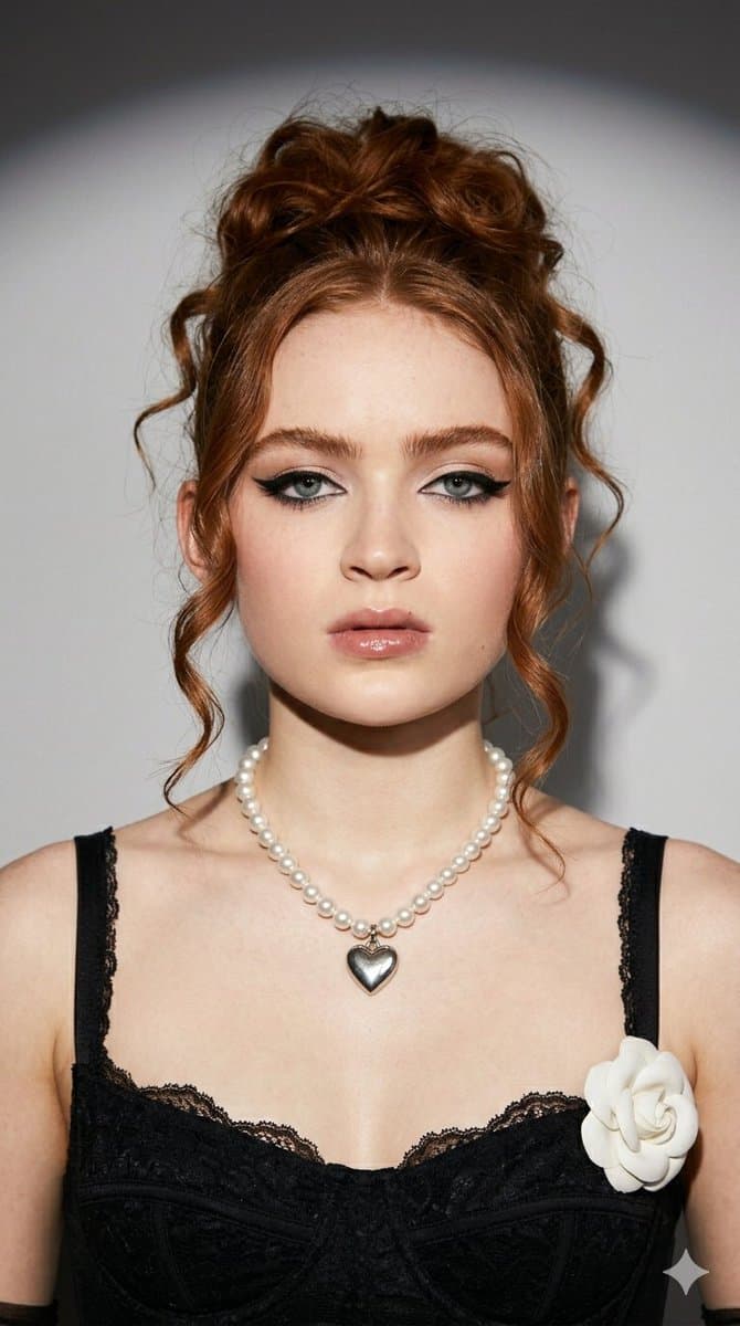 Coquette Fashion Editorial Portrait (Sadie Sink)