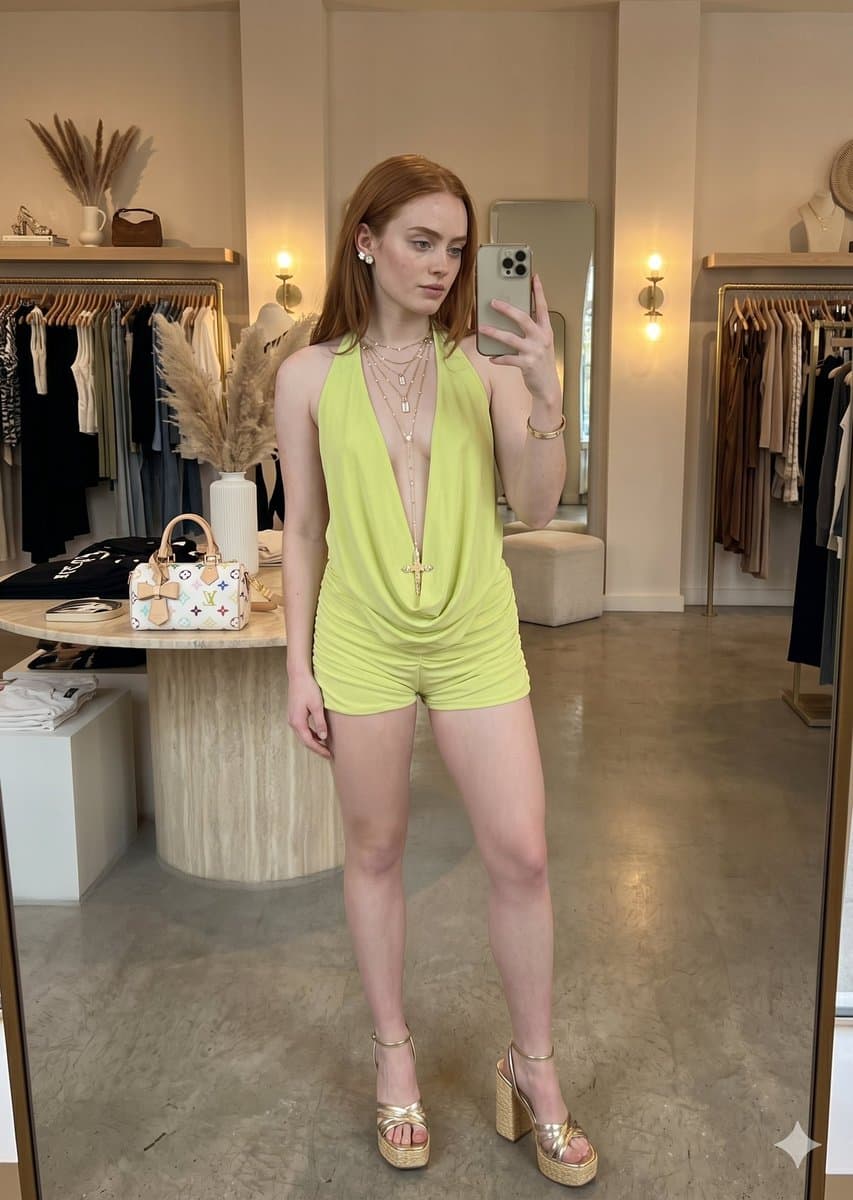 Ultra-Realistic Boutique Mirror Selfie — example 2
