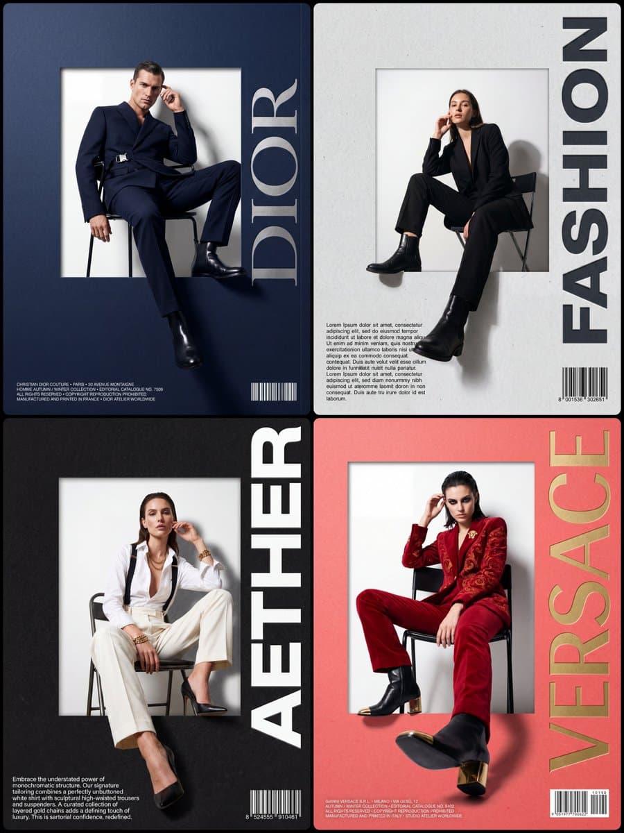 Fashion editorial pop-out poster